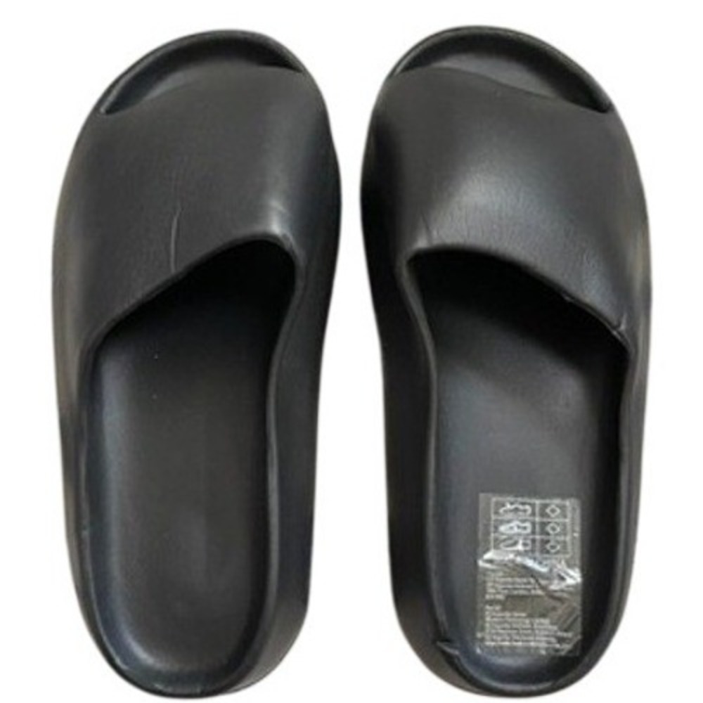 Black Platform Pillow Slides Cloud Recovery Sandals EVA‎ Foam Men 7.5 Women 9.5